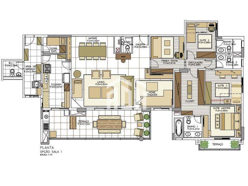 Apartamento para alugar com 3 quartos, 202m² - Foto 5